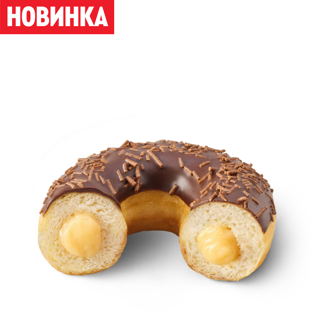 Донат ваниль в шоколаде - Ростикс (КФС)