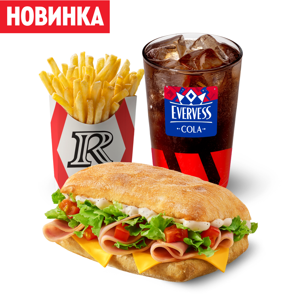 Комбо с Шеф Сэндвичем Лайт - Ростикс (КФС)