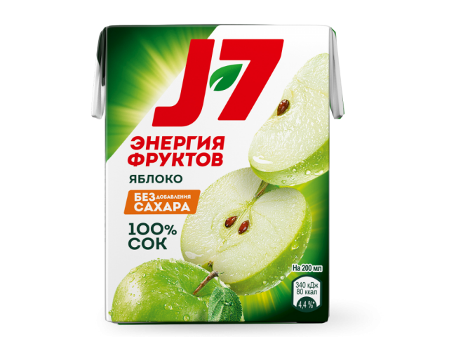 Сок J7 яблочный 0,2 л - Ростикс (КФС)
