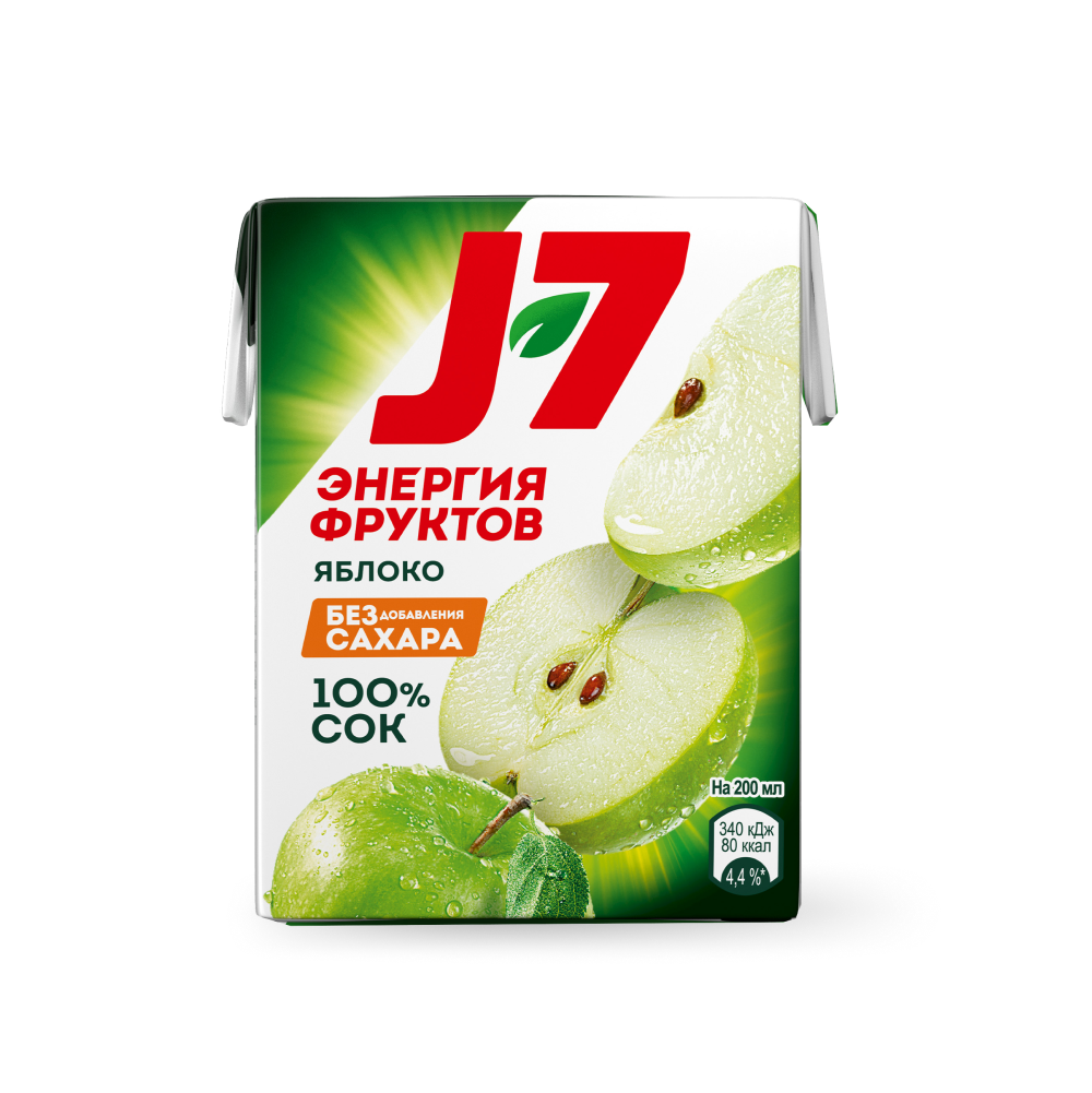 Сок J7 яблочный 0,2 л - Ростикс (КФС)