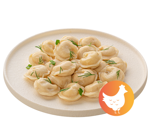 Пельмени с курицей - Помпончик