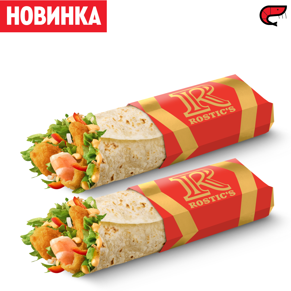 Пара со скидкой: 2 Восточных Ролла с креветками - Ростикс (КФС)